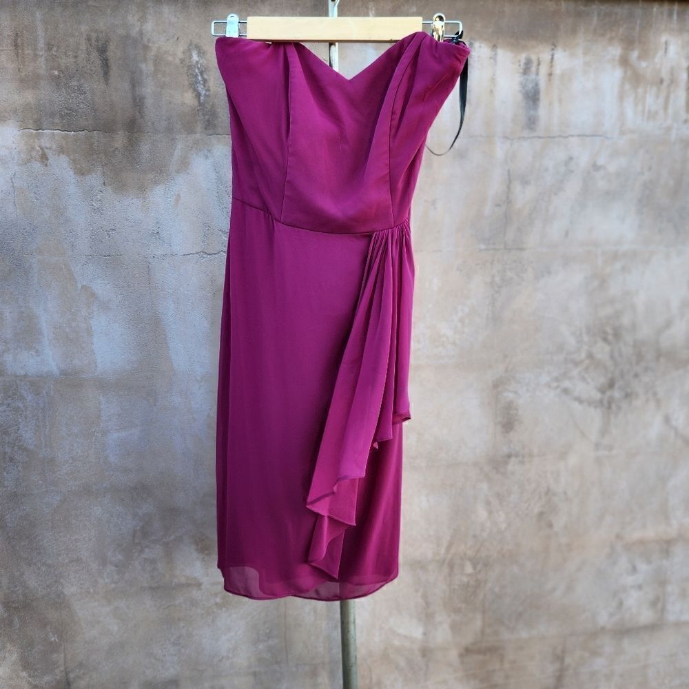After six cocktail dress color: merlot